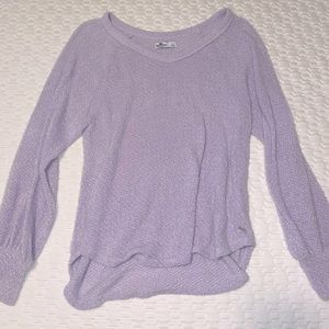 Hollister long sleeve V-neck sweater light periwinkle